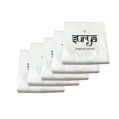 JEWELTECH 6x6 Fireproof Cotton | Cerawool Pack of 5 - Ideal for Safeguarding Precious Gold and Silver Jewelry Creations