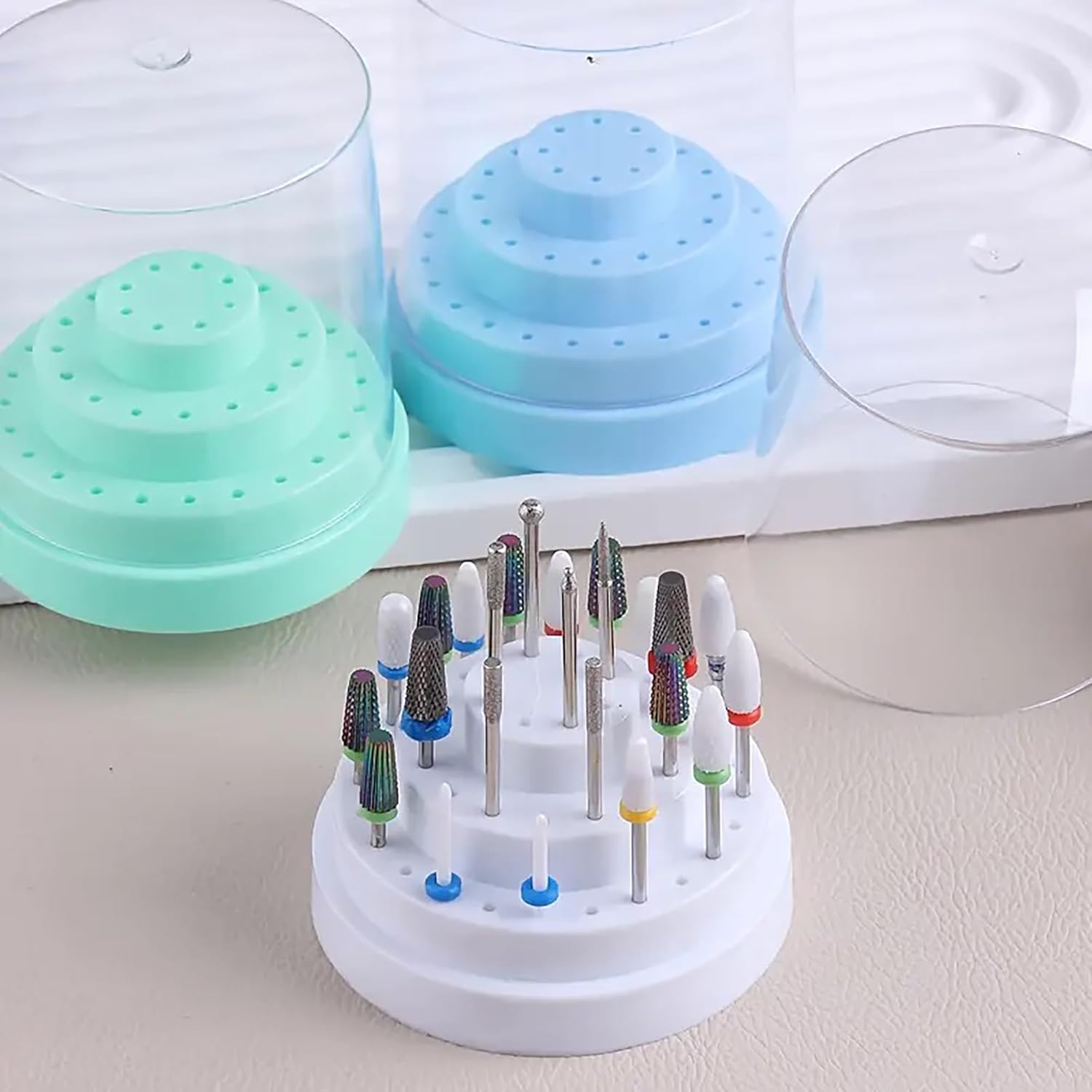 Compact Drill Bit Organizer for Manicure and Jewelry Tools