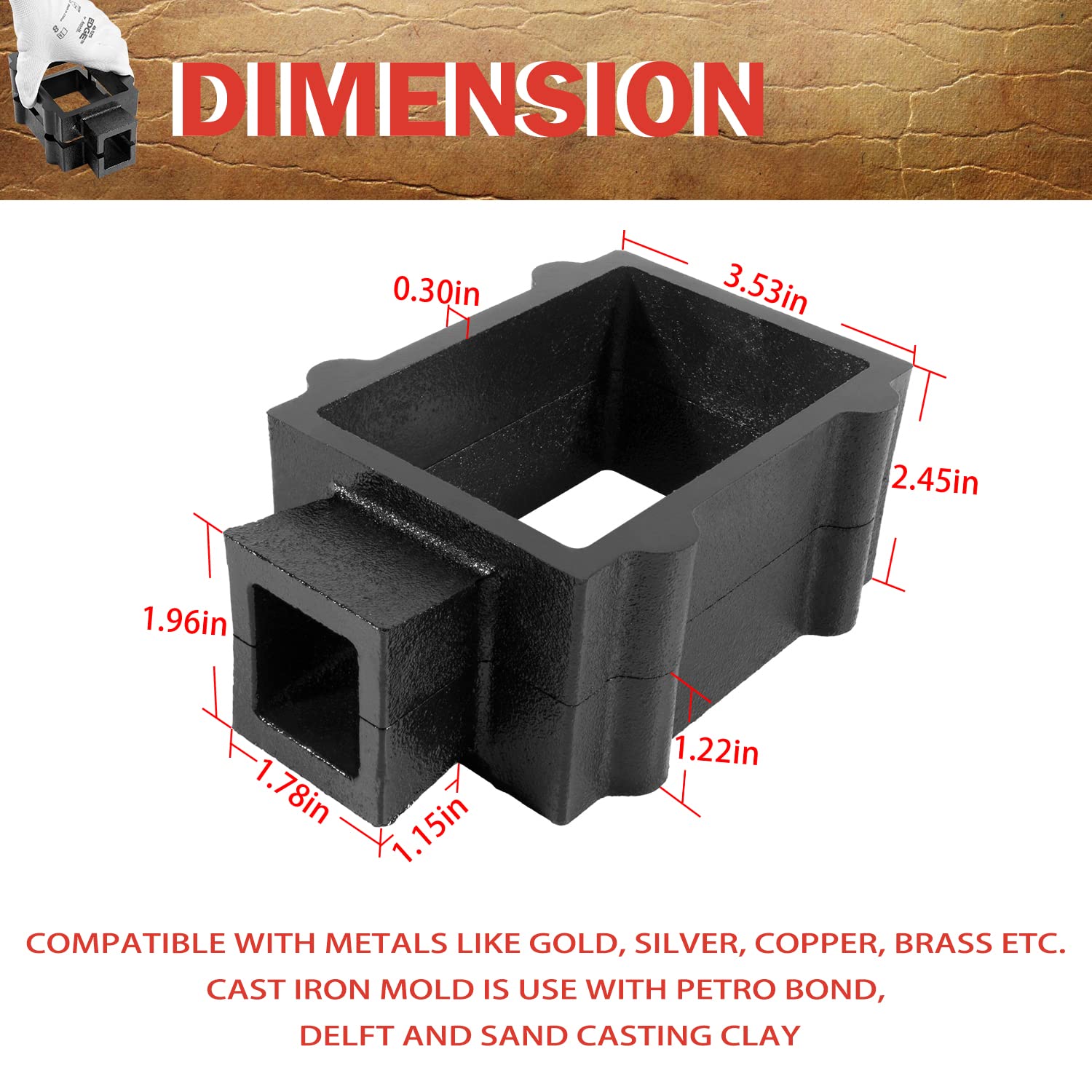 Cast Iron Mold Flask Frame