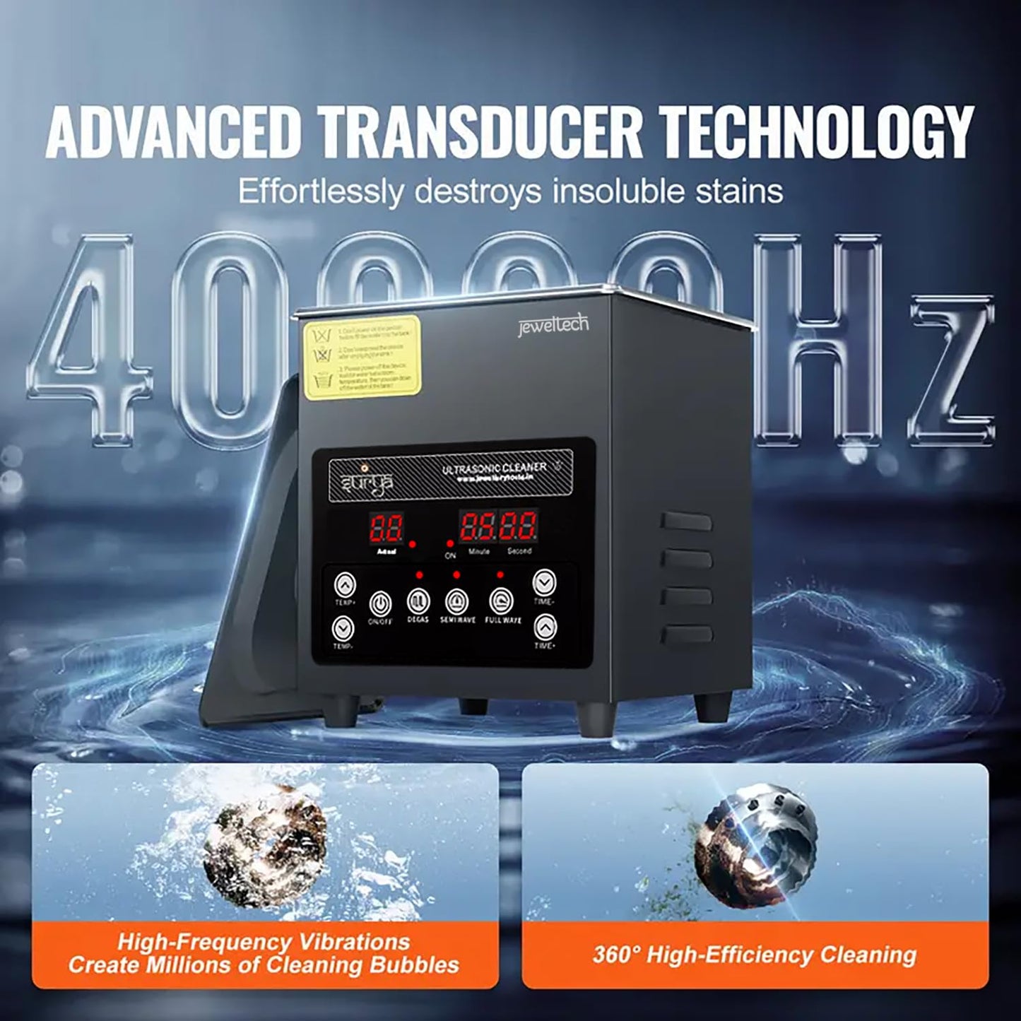 Industrial Grade Ultrasonic Cleaning Machine – Jewelry, Watches, Glasses, Tools
