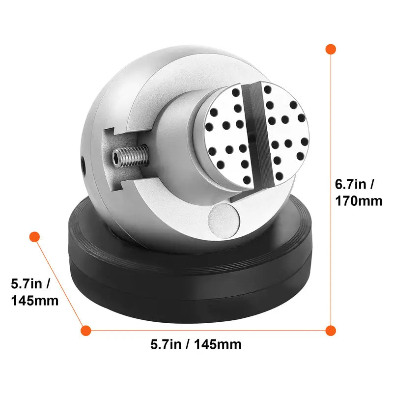 5" Universal Ball Vise – Rust-Resistant Steel Body