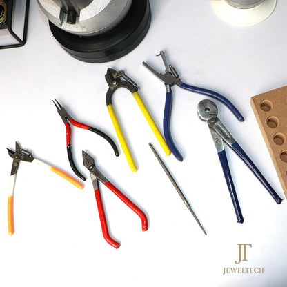 Jeweltech 7 Pcs Jewellery Making Tool Kit | Professional Pliers & Cutters Set for Jewellery Repair, Wire Work, Craft & Hobby Use