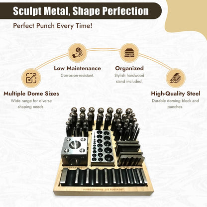 Piece Doming Block and Punch Set