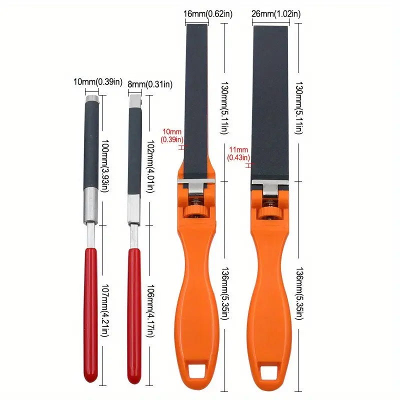 Manual Sandpaper Clip Tool with Orange Handle – Sanding and Polishing Rods