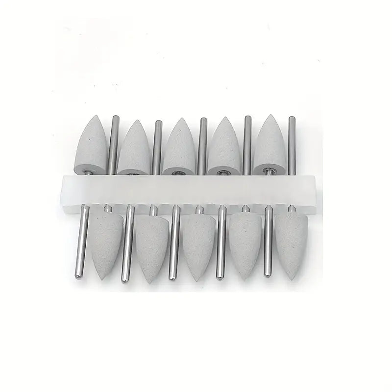 12 PcsJade Polishing Silicone Grinding Head Sand Wheel Grinding Head Amber Honey Wax