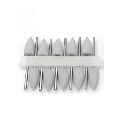 12 PcsJade Polishing Silicone Grinding Head Sand Wheel Grinding Head Amber Honey Wax
