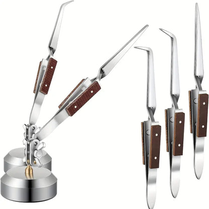 Jeweltech Third Hand Soldering Tweezers 