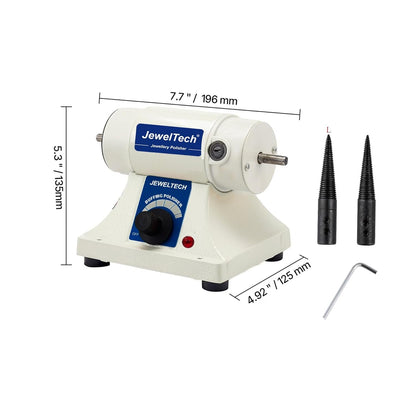 Jeweltech Buffing & Polishing Machine with Variable Speed Control (0–8000 RPM) | Compact Bench Polisher for Jewellery, Metal, Watch & Hobby Work | Multi-Purpose Mini Polishing Machine