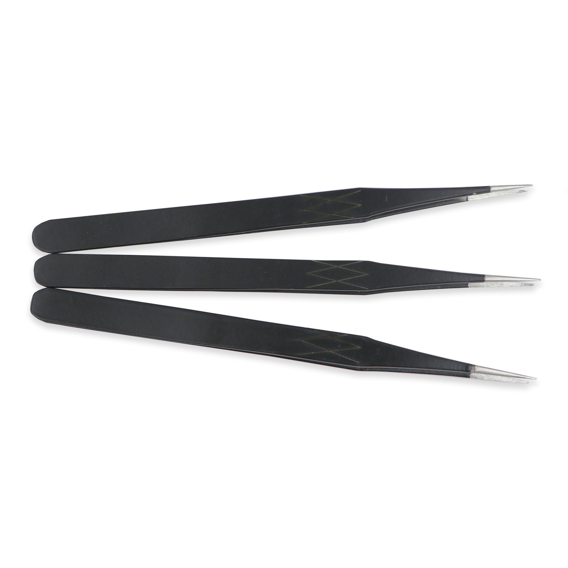 10K Black Powder Coated Stainless Steel Tweezer