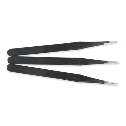10K Black Powder Coated Stainless Steel Tweezer