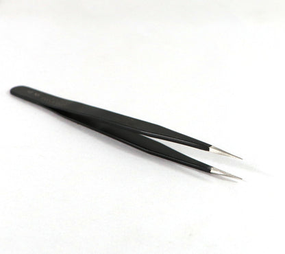 10K Black Powder Coated Stainless Steel Tweezer