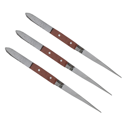 Tweezers Set with Wooden Handle