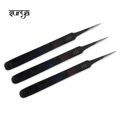 Surya 15F Stainless Steel Tweezers