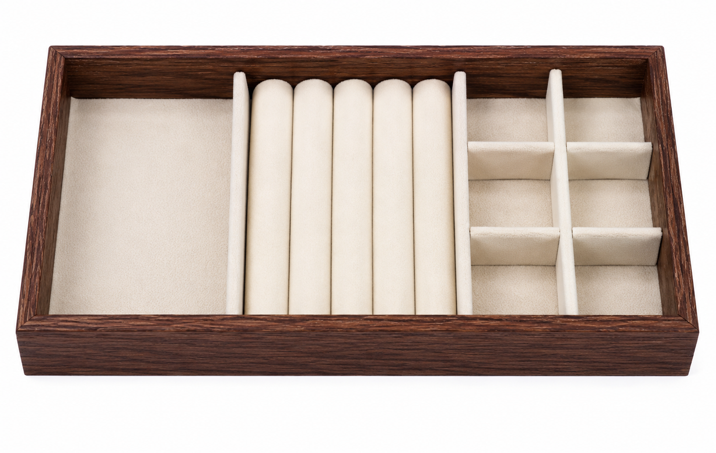 Jeweltech Heritage Solid Wooden Jewellery Display Tray Set of 5 – Premium Ring, Earring & Accessory Organizer Collection