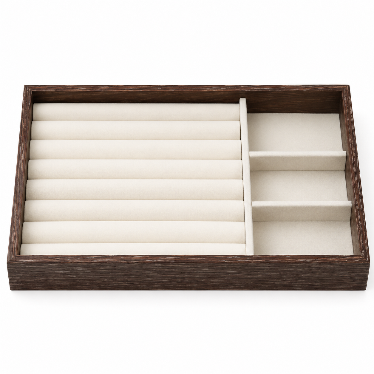 Jeweltech Heritage Solid Wooden Jewellery Display Tray Set of 5 – Premium Ring, Earring & Accessory Organizer Collection
