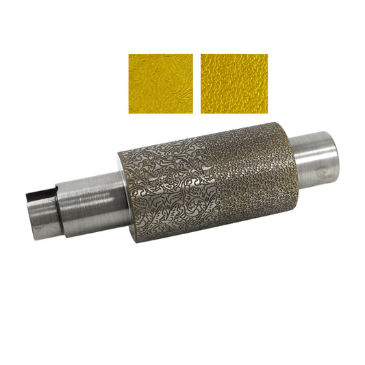 Dual pattern roller for sheet rolling work

