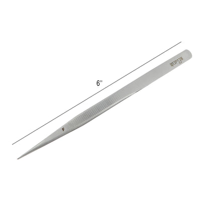 Close-up view of pointed Surya chimti/tweezer tip for jewellery handling