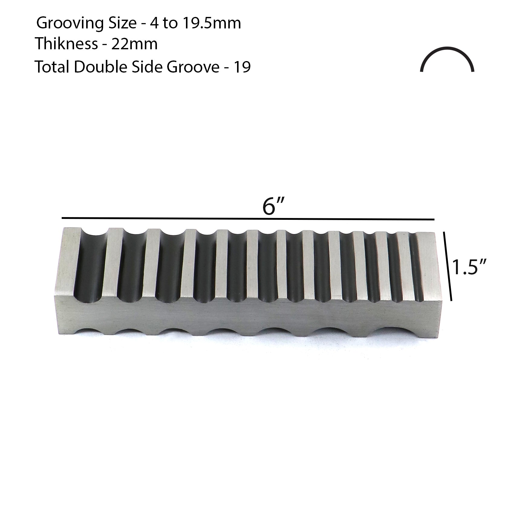 Surya Double Side Round Wire Forming Die – 19 Groove, 4mm to 19.5mm