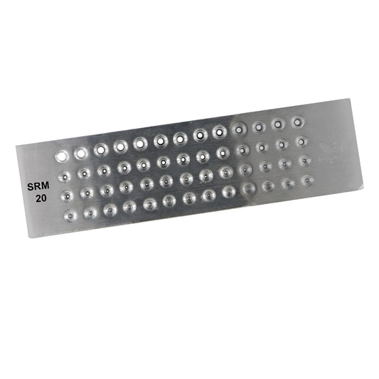 Jeweltech Tungsten Carbide Wire Drawplate – 52 Holes (0.26mm–4.10mm) Die Set for Gold, Silver, Copper Jewelry Wire Drawing and Craft Work Plate