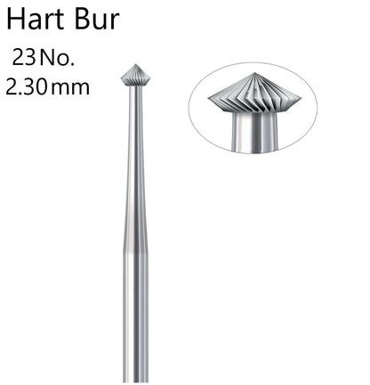 Jeweltech Hart Bur 23 No. 2.30mm precision cutting tool for jewelry stone setting and metal carving