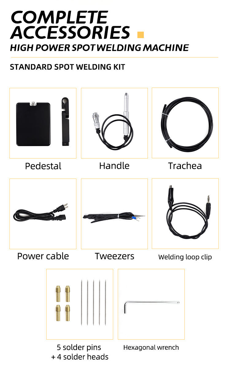 Complete accessory kit for JEWELTECH Argon Arc Welding Machine
