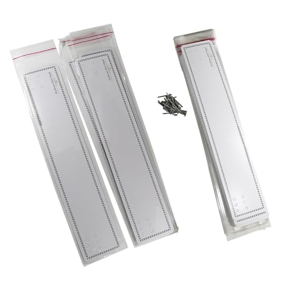 JEWELTECH Payal Packing Pouch 100 Set – Size 02 (2.25x11.5 Inch) | Silver Color Plastic Pouch for Anklet/Bichiya/Kada Storage & Packing | Transparent Strip | Jewelry Display Bags (Pack of 100)