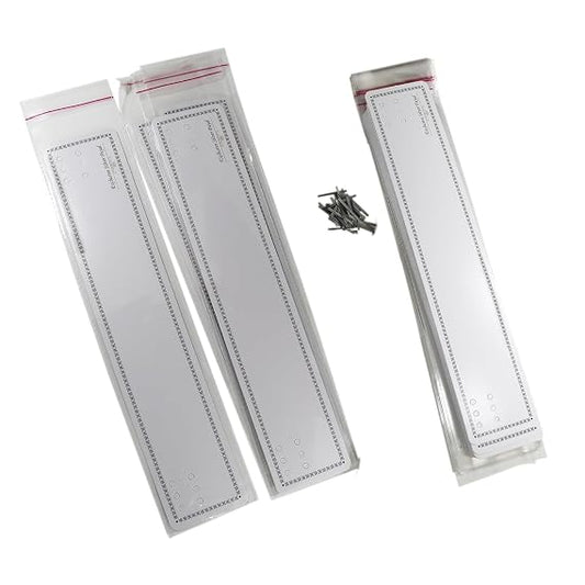 JEWELTECH Payal Packing Pouch 100 Set – Size 02 (2.25x11.5 Inch) | Silver Color Plastic Pouch for Anklet/Bichiya/Kada Storage & Packing | Transparent Strip | Jewelry Display Bags (Pack of 100)