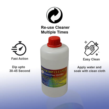 Jeweltech Silver Dip Cleaner for Silver Jewellery Instant Cleaning and Polishing – Solution for Professional Shine, Jewellery Cleaning Liquid for Rings, Chains, Anklets, and Ornaments (500ml)