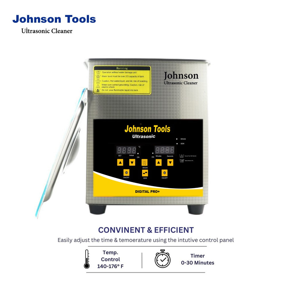 Johnson Tools 2L Ultrasonic Cleaner Pro+ 42Khz Jewellery ,watch,Pcb Cleaner machine