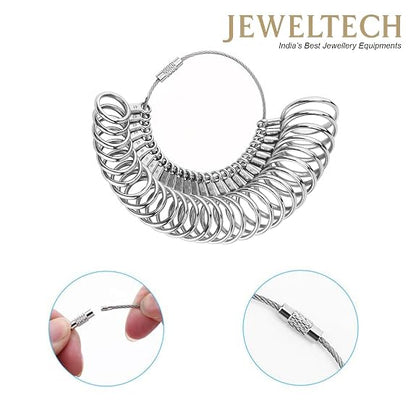 Ring Finger Sizer for Measuring Ring Size. (no.1 to 36) Unisex Made of Brass