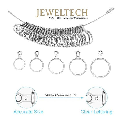 Ring Finger Sizer for Measuring Ring Size. (no.1 to 36) Unisex Made of Brass