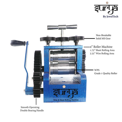 Surya 4" Roller Wire & Sheet Tar Patti Machine