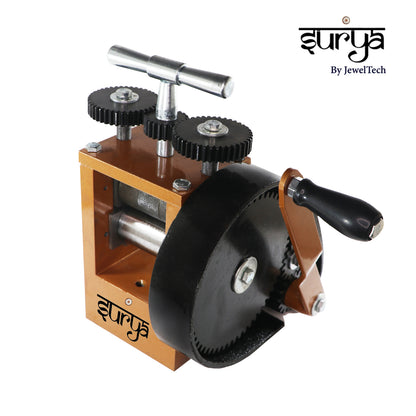 Surya 3" Rolling Machine Roller for checks, Lining & Dul Design – Gold & Silver Sheet Designing Tool Patti Design Machine