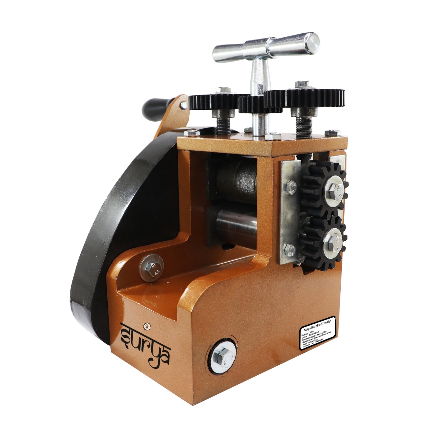 Surya 3" Rolling Machine Roller for checks, Lining & Dul Design – Gold & Silver Sheet Designing Tool Patti Design Machine