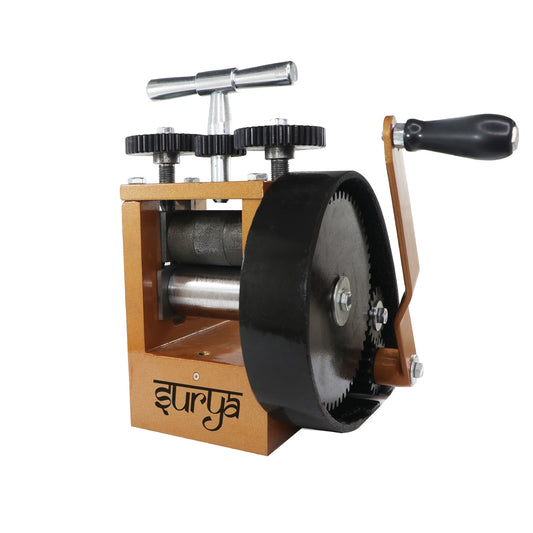 Surya 3" Rolling Machine Roller for checks, Lining & Dul Design – Gold & Silver Sheet Designing Tool Patti Design Machine
