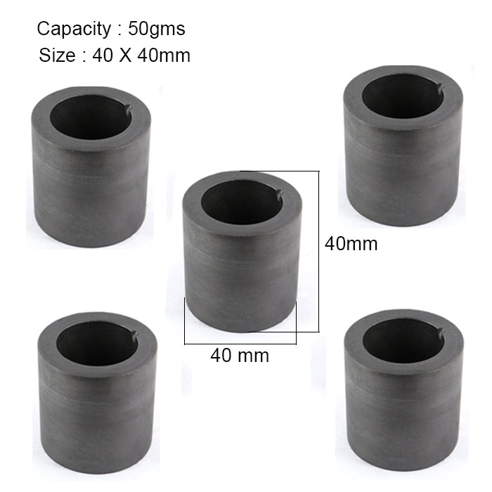 High-density graphite crucible set by Surya for refining and casting

