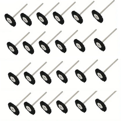 black bristle wheel rotary brush set for jewelry polishing