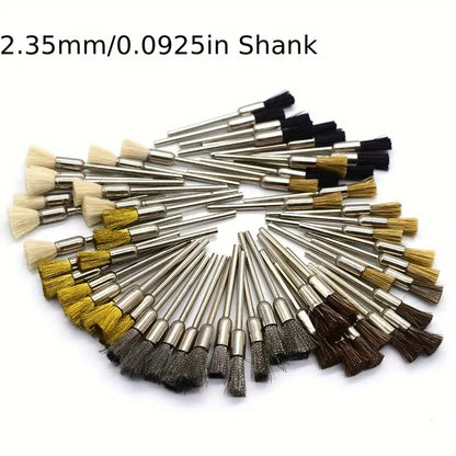 Black bristle T-shape brush set for fine surface detailing and smoothing
