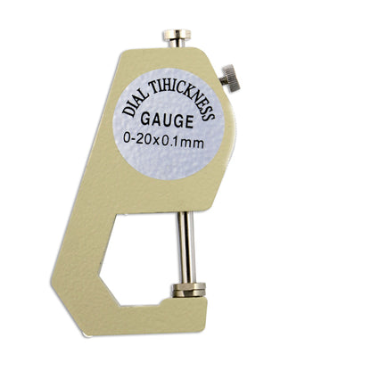 Back label of Jeweltech dial thickness gauge 0-20x0.1mm for precision measurement in jewelry making and repairing tools