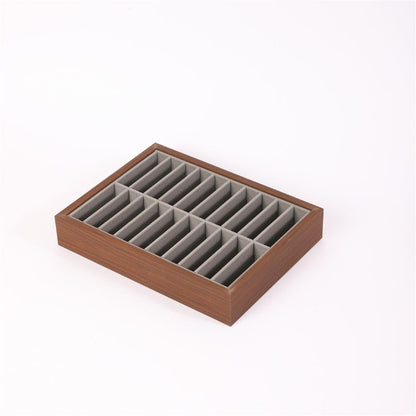 JEWELTECH Wooden Bangle Kada Display Tray, Grey, 20 Slot