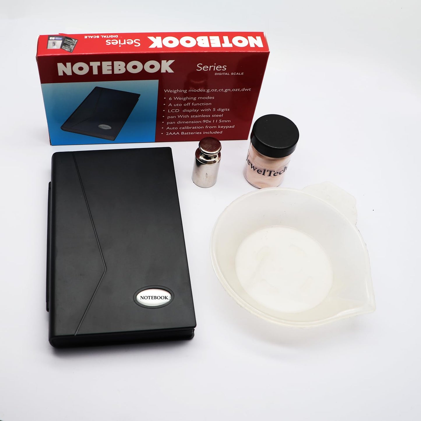 Notebook Weigh Scale 600Gm Combo 100Gram Steel Weight Jewellery Scale,Digital Weight Machine, weight machine for gold, Digital Weighing Scale Notebook Model Balance Set of 2 for Jewellery