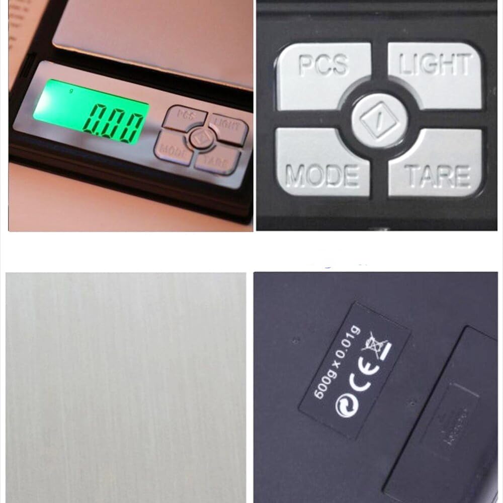 Notebook Weigh Scale 600Gm Combo 100Gram Steel Weight Jewellery Scale,Digital Weight Machine, weight machine for gold, Digital Weighing Scale Notebook Model Balance Set of 2 for Jewellery