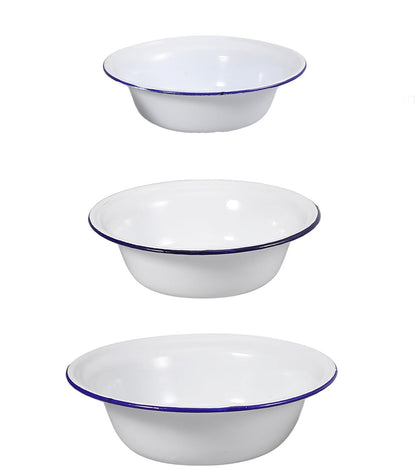 Jana Enamel Bowl Pyala Cheni White