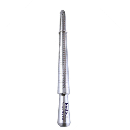 Jeweltech Ring Sizer Steel Stick No.1 to 36 – Professional Tool for Measuring Gold and Silver Rings