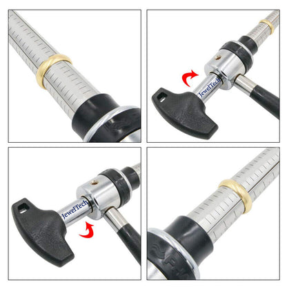 Manual ring expander tool with black grip used for gold ring resizing

