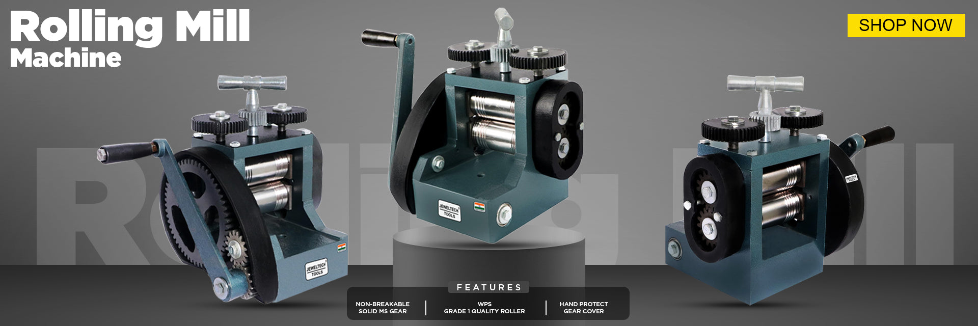 Rolling Mill Machine with features highlighted 