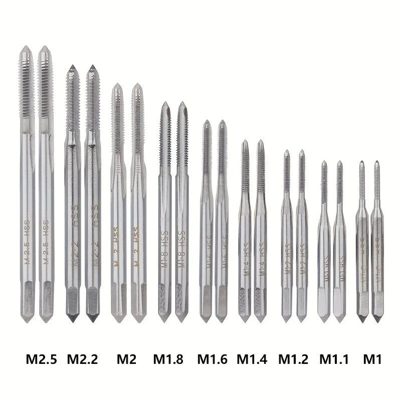 High-speed steel precision threading taps M1 to M2.5 for fine jewelry making