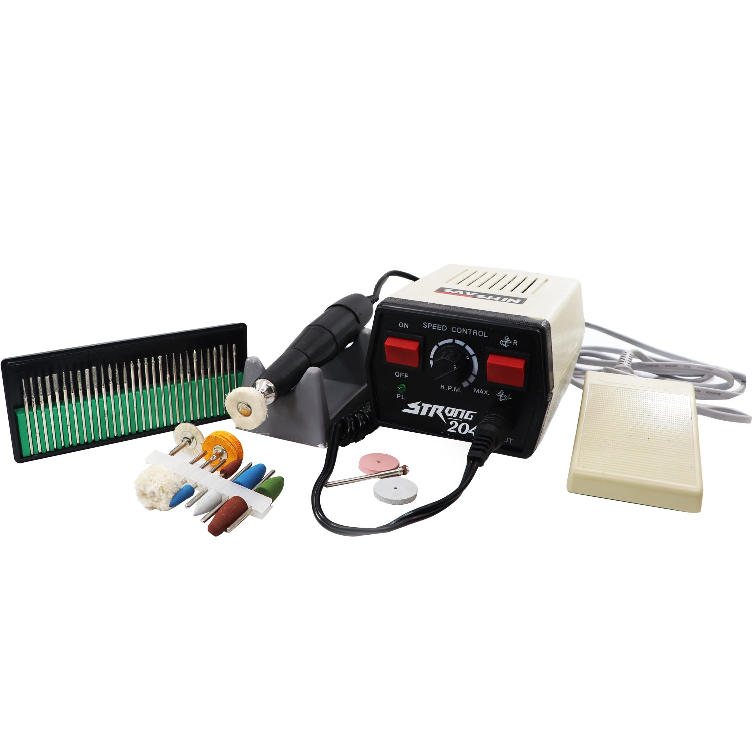 Saeshin Strong 204 Micro Motor with 102 Handpiece, Diamond Tools & Polishing Kit