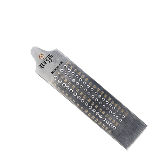 Surya Numbered Wire Draw Plate Jantri 18–32 Gauge Wire– High-Speed Steel Patti for Gold & Silver Wire Drawing (Mirror Finish, Smooth Hole)