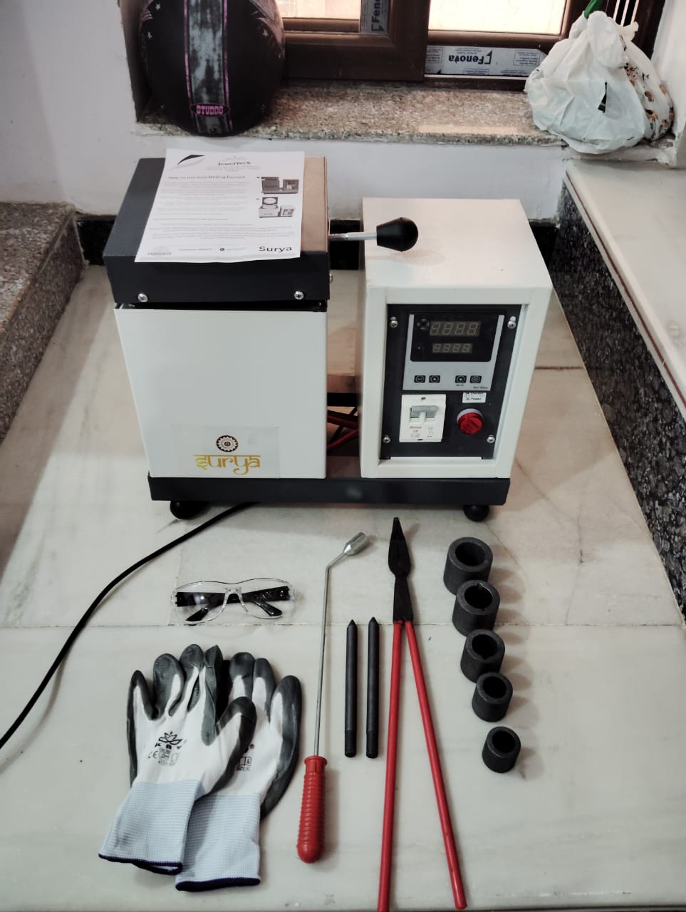 Surya 1Kg Electric Gold Melting Furnace – 1200°C Digital Furnace